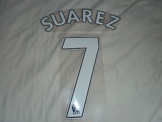 Liverpool Football Club Player Size Name Set For Shirt / Jersey