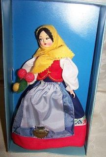 Vintage Woman W/Fruit Doll Sicilia Taormina NRFB