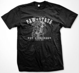 St. Bernard Athletic Dog Paw State Tees Mens T shirt