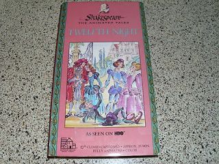 Shakespeare The Animated Tales Twelfth Night VHS OOP