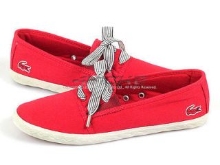 Lacoste Fabian SRW Red/White Canvas Casual Sneakers 2012 Bow Tie