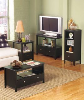 Espresso Black Furniture Choice of End, Console, Coffee Table or TV