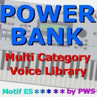 Voice Library for Yamaha Motif ES6 ES7 ES8, ES Rack, S90ES, MO6, MO8