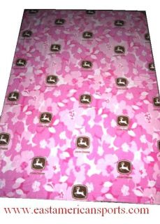 50 x 70 Pink Fleece Throw Blanket Rose Camo Bedding Girls Camouflage