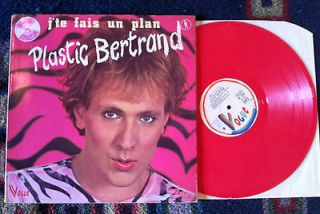 PLASTIC BERTRAND Rare PINK Vinyl FRENCH Lp Record   Jte fais un plan
