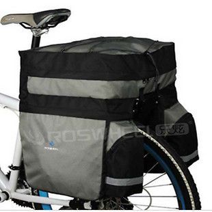 Bicycle Rear Rack Expandable Panniers Cycle Travel Cycling Cargo Bag