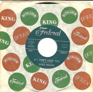 RICHIE WALLACE 45 Vernice/If I Dont Love You soul NM