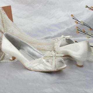 US6.5 NEW Silk Lace flat Wedding Shoes Ivory womens porm dress shoes