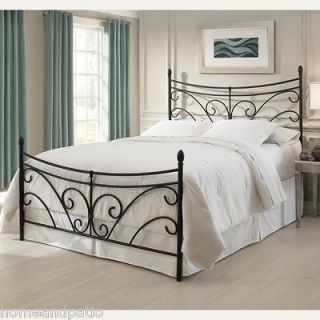 NEW Bergen Black Matte Metal Queen Size Bed Includes Bedframe 10 yr