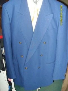Mens Bernini Couture Made In Italy Blue Double Breasted Sport Coat