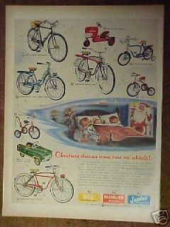 1954 Roadmaster Bicycles,Pedal Car,Tractor,Sk y Trike,Tow Trike,Falcon