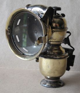 ANTIQUE BRASS CARBIDE ACETYLENE BIKE LAMP / 1920s