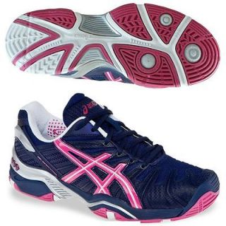 WOMENS ASICS GEL RESOLUTION 4 TENNIS SHOES (NAVY / PINK) NEW IN BOX