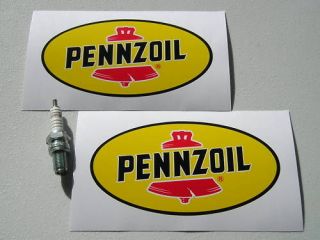 PENNZOIL Oil USA 6 Decal Motor Racing Stickers