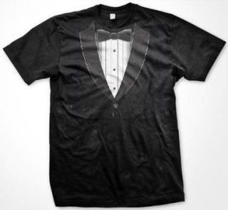 Black Tie Tuxedo Mens T shirt Funny Trendy Gag Fake Tux Bow Tie Tees