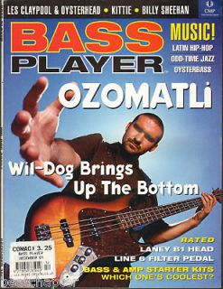 Guitar Magazine 12/2001 Ozomatli Les Claypool Kittie Billy Sheehan
