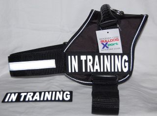 Black Nylon Training Dog Harness Large Working IDC Greyhound Pitbull