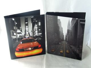 A4 RING BINDER   NEW YORK TAXI OR NEW YORK TOWER BLOCKS