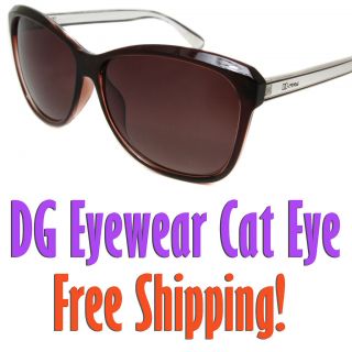 dg cat eye sunglasses designer fashion shades brown with clear