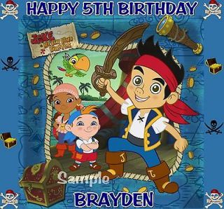 THE NEVERLAND PIRATES BIRTHDAY EDIBLE CAKE TOPPER DECORATIONS IMAGE