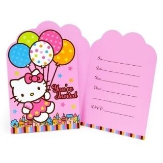 Hello Kitty ~INVITATIONS & ENVELOPES~ Birthday Party Supplies