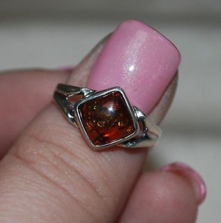 Antique Sterling Silver Ring topped with a Citrine Stone