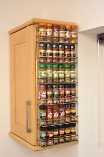 Spice rack, easy wall mount or cupboard fix