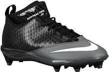 New Nike Lunar Super Bad Pro TD Football Cleats   Black/Tornado Silver