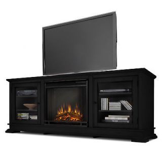 HUDSON Electric Fireplace/Ente rtainment Center Heater BLACK 5 LEFT