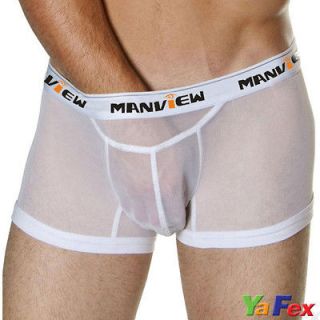 Unique Sexy Mens See thru Mesh Pouch Underwear Boxers Briefs Trunks