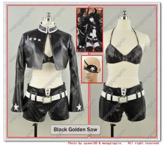 Black Rock Shooter Black Gold Saw cosplay costume