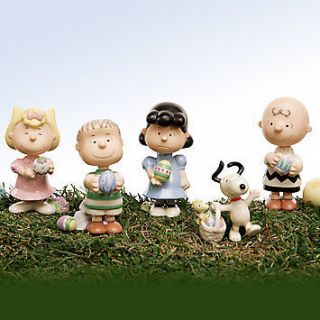 LENOX Peanuts ITS THE EASTER BEAGLE CHARLIE BROWN 5 Pc Sculpture NEW