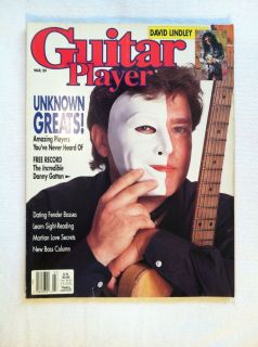 Guitar Player Magazine March 1989 Unknown Greats, David Lindley, New