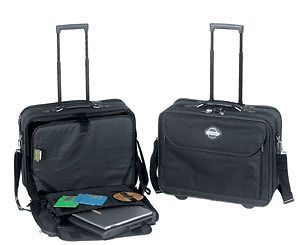 ROLLING LAPTOP COMPUTER CASE Briefcase Carry On Tote Bag Pilot