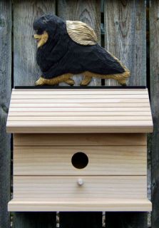 Bird House W/ Pomeranian on Peak. Home,Yard & Garden Dog Design