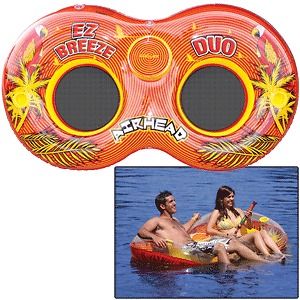 Breeze Duo Float with Built In Cooler and Drink Holder for Pool/Lake