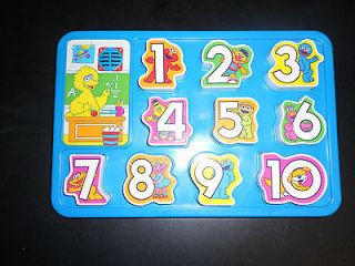 VINTAGE 1995 TYCO ELECTRONIC PRESS & HEAR SESAME STREET NUMBERS PUZZLE
