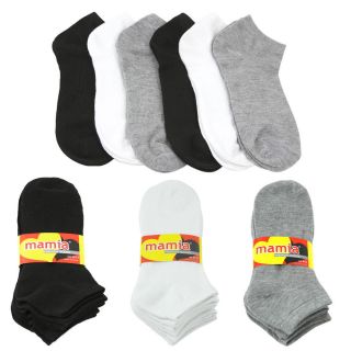 12 Pair of Mamia Womens Ankle Socks Multiple Colors Available