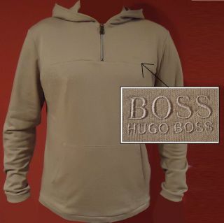 Hugo Boss Black Hooded French terry shirt Jacket Zip BM