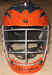Stryke Pro Z Blue/Orange Lacrosse Helmet sz Adult Medium