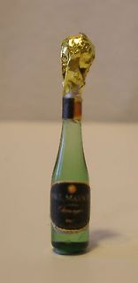 DollHouse Miniature Wine Champagne Bottle Paul Masson Green