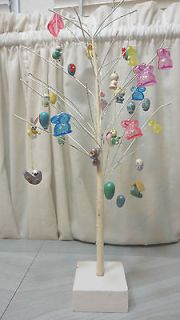 16 EASTER TREE & 35 ORNAMENTS FOR TABLE TOP TREE DECORATION WOODEN