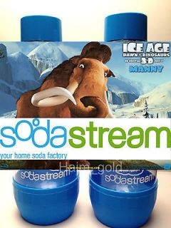 Sodastream Ice Age LOT 2 Bottles PET 16 fl.oz Sparkling Water Soda