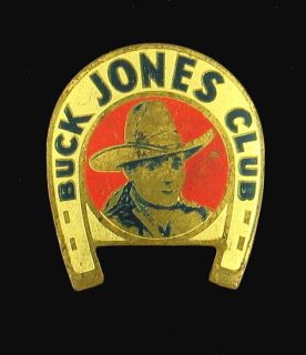 RARE VINTAGE COWBOY STAR BUCK JONES CLUB PIN 1937 POST GRAPE NUTS