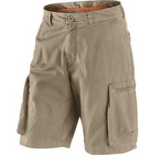 NIKE Mens Cargo Shorts khaki Challenge Waven Short Sides Pockets With
