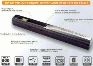 New Handyscan Portable Handheld Scanner Color/Mono Selection