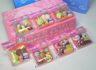 ERASERS * LOT OF 24 BABY / ANIMAL / BOWLING / FOOD / SPORTS MISC