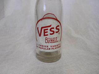 VESS BILLION BUBBLE BEVERGES 10 Fluid Ounce Soda Pop Bottle, Made in