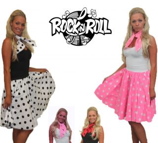 Ladies Childrens Rock N Roll Polka Dot Skirt Scarf Or Underskirt Fancy