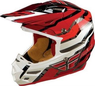 New Fly Racing Formula Stryper Helmet. Red / White. Mens X Large / XL